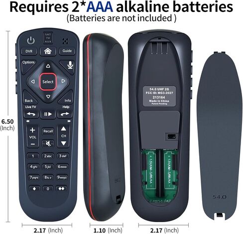 Replacement Remote Control for Dish Upgraded 54 Series 54.0 54.1 54.2 54.3 UHF, Support Voice Search in Kuwait