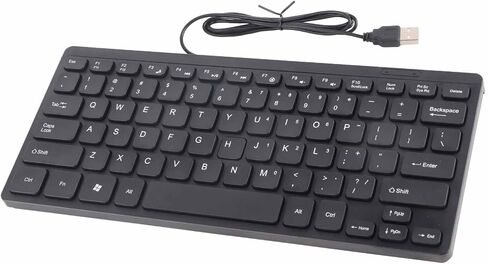لوحة مفاتيح صغيرة، لوحة مفاتيح سلكية USB مدمجة، لوحة مفاتيح وسائط متعددة موفرة للمساحة مع كابل بطول 1.1 متر، لملحقات الكمبيوتر المحمول in Kuwait