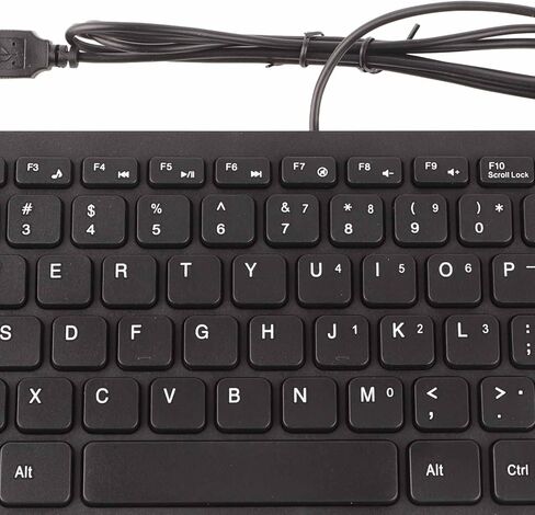 لوحة مفاتيح صغيرة، لوحة مفاتيح سلكية USB مدمجة، لوحة مفاتيح وسائط متعددة موفرة للمساحة مع كابل بطول 1.1 متر، لملحقات الكمبيوتر المحمول in Kuwait