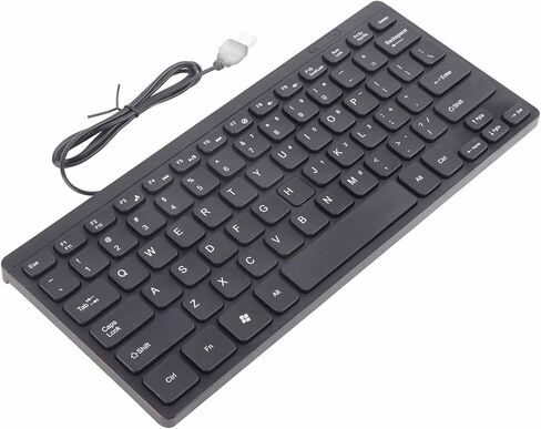 لوحة مفاتيح صغيرة، لوحة مفاتيح سلكية USB مدمجة، لوحة مفاتيح وسائط متعددة موفرة للمساحة مع كابل بطول 1.1 متر، لملحقات الكمبيوتر المحمول in Kuwait