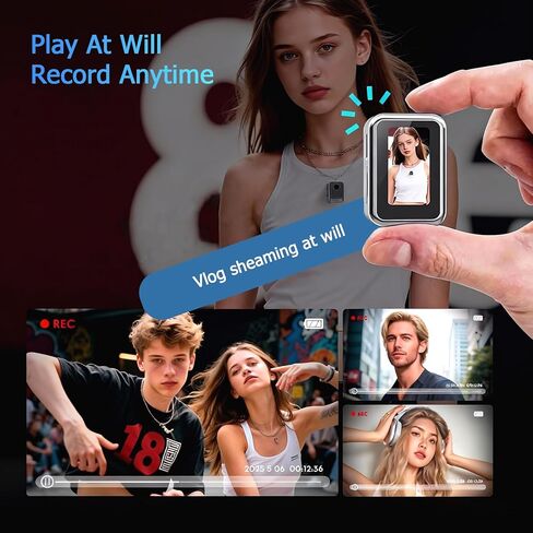 Ormos Mini Pocket Camera - 720p HD Wearable Keychain Video Camera with 0.96" LCD Screen, Portable Small Camcorder with Built-in Filters for Kids & Travel, Includes Rechargeable Battery in Kuwait