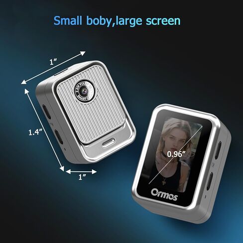 Ormos Mini Pocket Camera - 720p HD Wearable Keychain Video Camera with 0.96" LCD Screen, Portable Small Camcorder with Built-in Filters for Kids & Travel, Includes Rechargeable Battery in Kuwait