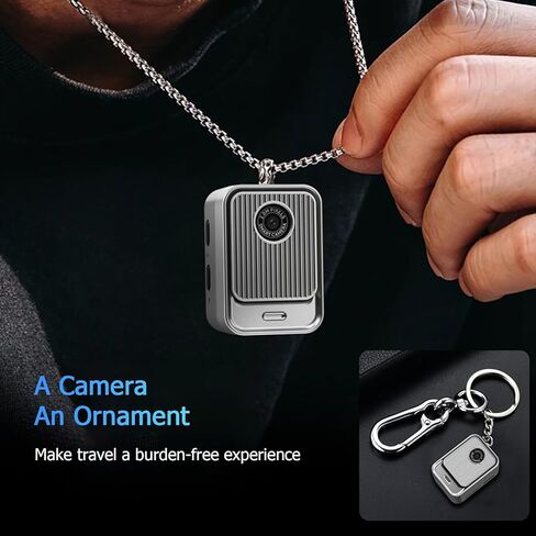 Ormos Mini Pocket Camera - 720p HD Wearable Keychain Video Camera with 0.96" LCD Screen, Portable Small Camcorder with Built-in Filters for Kids & Travel, Includes Rechargeable Battery in Kuwait