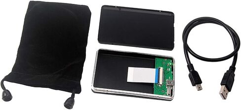 حافظة محرك أقراص صلبة خارجي من الألومنيوم USB 2.0 إلى 1.8 بوصة صغيرة لمحركات الأقراص سعة 100 جيجابايت، حافظة محرك أقراص ثابتة محمولة لـ 40Pin ZIF SSD، التوصيل والتشغيل in Kuwait