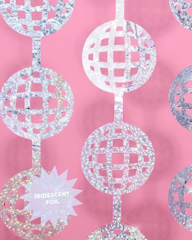 xo، ستارة Fetti Disco Ball Foil Foil - ديكورات حفلات العزوبية الأخيرة ديسكو - مجموعة من 2 | خلفية رائعة، كشك صور عيد الميلاد في السبعينيات، وحفلات الزفاف، وعشية رأس السنة الجديدة in Kuwait