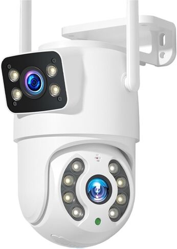 كاميرا مراقبة واي فاي 4K 8MP بعدسة مزدوجة تقريب رقمي 4X AI كشف الإنسان في الهواء الطلق كاميرات IP PTZ (8MP مع بطاقة 64G) in Kuwait