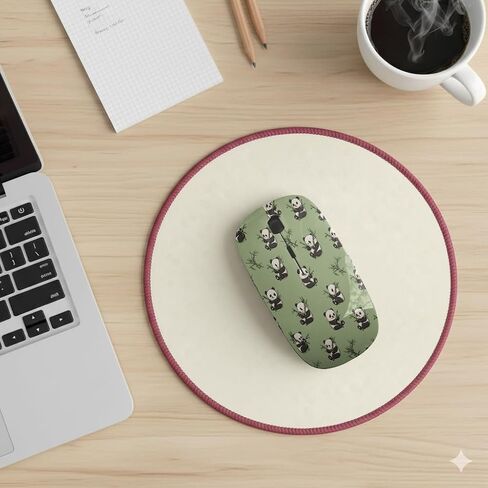 Planetar Pandas نمط الخيزران الأخضر، ماوس USB بصري لاسلكي، فئران كمبيوتر محمول نحيفة ومريحة للأطفال in Kuwait