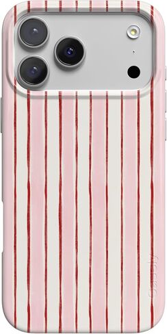 Casely iPhone 17 Pro Max Case | Pretty in Pastel | Blush Stripes | Compatible with MagSafe | Classic Ultra Slim Design in Saudi Arabia