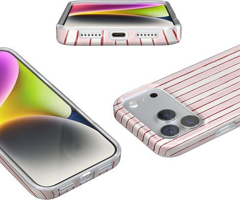 Casely iPhone 17 Pro Max Case | Pretty in Pastel | Blush Stripes | Compatible with MagSafe | Classic Ultra Slim Design in Saudi Arabia