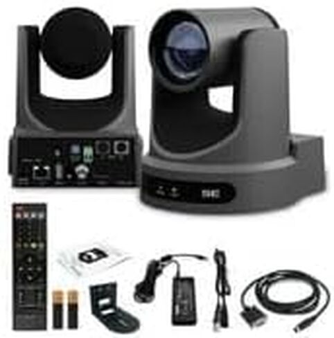 PTZOptics Move SE SDI/HDMI/USB/IP PTZ Camera with 12x Optical Zoom (Gray) (PT12X-SE-GY-G3) + Universal Wall Mount (Black) in Kuwait