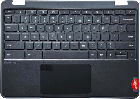 Laptop Palmrest with US Keyboard Touchpad Upper Case Top Cover Assembly Replacement for Lenovo 100e Chromebook Gen 4 MTK 82W0 82W1 WWAN 5M11H62892 in Kuwait