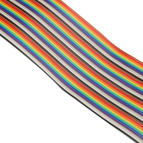 Tyenaza 5Pcs GPIO Ribbon Cable, Multicolored Wire Jumper Wire Computer Accessories for Male to Female Breadboard Jumper Ribbon Cables Kit 40pin 20cm in Kuwait