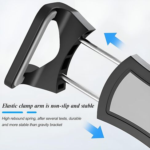 Car Cell Phone Holder, 360 Degree Rotatable Vehicle CD Slot Cellphone Mount with One Hand Operation, Adjustable Automotive Smartphones Cradle Accessories, Universal Fit (Clip/Gray) in Saudi Arabia