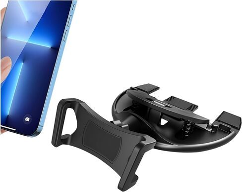 Car Cell Phone Holder, 360 Degree Rotatable Vehicle CD Slot Cellphone Mount with One Hand Operation, Adjustable Automotive Smartphones Cradle Accessories, Universal Fit (Clip/Gray) in Saudi Arabia