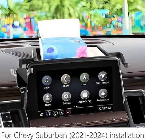 Car Phone Holder Center Console Organizer Tray for 2021-2024 Chevrolet Chevy Suburban Tahoe and 2021-2024 GMC Yukon [only for 10.2 inch Screen]Auto Accessories Best Cell Phones Mount CellPhone Stand in Kuwait