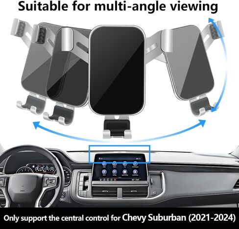 Car Phone Holder Center Console Organizer Tray for 2021-2024 Chevrolet Chevy Suburban Tahoe and 2021-2024 GMC Yukon [only for 10.2 inch Screen]Auto Accessories Best Cell Phones Mount CellPhone Stand in Kuwait