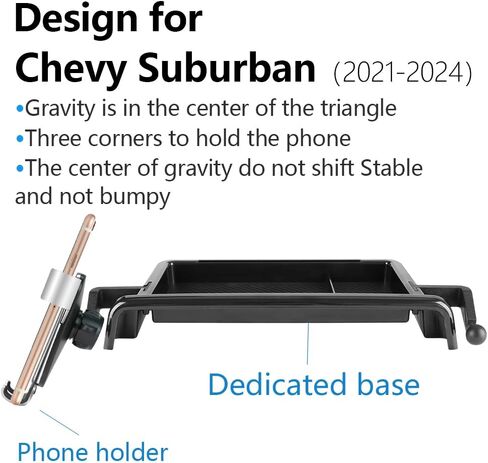 Car Phone Holder Center Console Organizer Tray for 2021-2024 Chevrolet Chevy Suburban Tahoe and 2021-2024 GMC Yukon [only for 10.2 inch Screen]Auto Accessories Best Cell Phones Mount CellPhone Stand in Kuwait