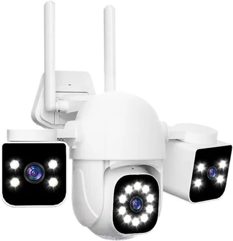 Outdoor Security with Our 12MP Waterproof CCTV Camera! 360-Degree Coverage, WiFi-Enabled for Seamless Monitoring​(EU Plug,WiFi Camera 128GB) in Kuwait