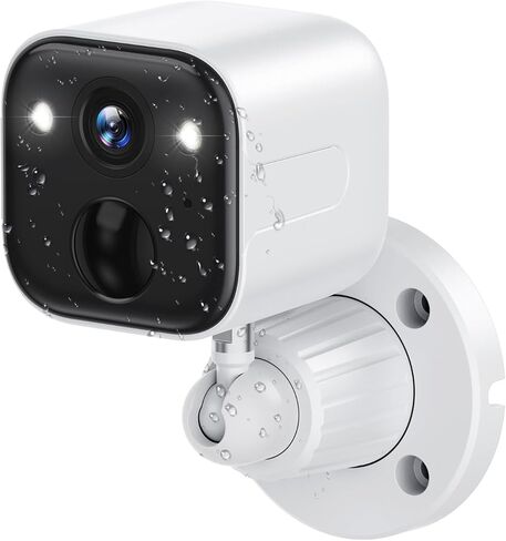 Security Cameras Wireless Outdoor, Battery Powered WiFi Camera for Home Security, 2K Color Night Vision, AI Motion Detection, IP65 Waterproof, 2-Way Audio, Spotlight & Siren, Cloud/SD Storage in Kuwait