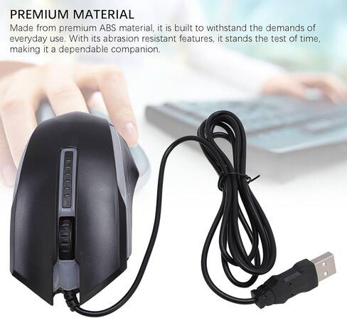 ماوس ألعاب RGB، ماوس كمبيوتر سلكي USB مع إضاءة ملونة، قبضة مريحة يمكن استخدامها للكمبيوتر الشخصي والكمبيوتر المحمول والمكتب والألعاب المبتدئة، 1200 نقطة في البوصة in Kuwait