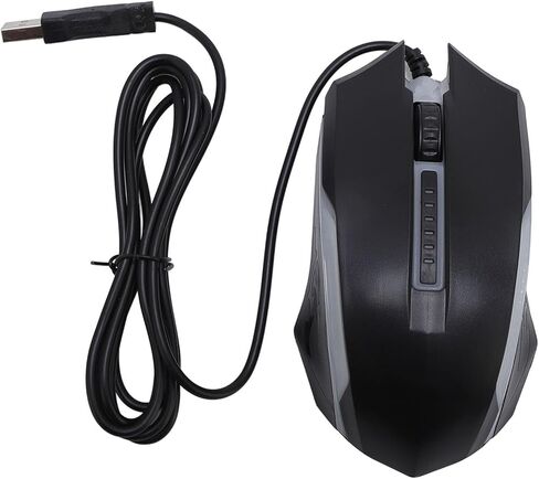 ماوس ألعاب RGB، ماوس كمبيوتر سلكي USB مع إضاءة ملونة، قبضة مريحة يمكن استخدامها للكمبيوتر الشخصي والكمبيوتر المحمول والمكتب والألعاب المبتدئة، 1200 نقطة في البوصة in Kuwait