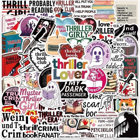 ملصقات كتب مثيرة رائعة لسجل القصاصات، 50 قطعة من ملصقات الكتب المضحكة والمخيفة المقاومة للماء لزجاجة المياه، والكمبيوتر المحمول، والمجلة، وملصقات كتب الحب المثيرة اللطيفة لنادي الكتب، ومستلزمات الحفلات in Kuwait