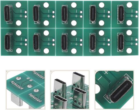 ARTIBETTER USB C أنثى موصل المجلس عمودي 6 دبوس محول PCB محول المجلس مع وحدة اختبار لنقل البيانات بكفاءة وتكامل الإلكترونيات الموفرة للمساحة in Kuwait