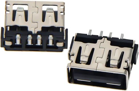 5 قطعة USB-A أنثى المقبس وصلة مرفاع 4 دبوس الجبهة إدراج التصحيح الخلفي لا حافة موصل PCB ، إصلاح استبدال محول ، WuJuntool in Kuwait