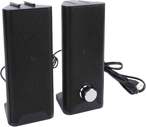 EBTOOLS 2 in 1 Computer Speakers for Desktop, USB Powered PC Speakers with 3.5mm Audio Jack, 2x3W Stereo Sound, Compact Design forPC Laptop Desktop Display in Kuwait
