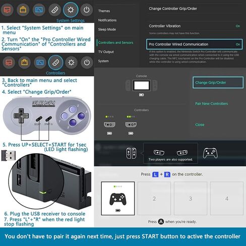 Asopiram Wireless Controller Compatible with SNES Games, 2-Pack Retro 2.4GHz Wireless Joystick for Windows PC Mac Linux Raspberry Pi Retropie, Gamapad with USB Receiver Compatible with Switch I in Kuwait