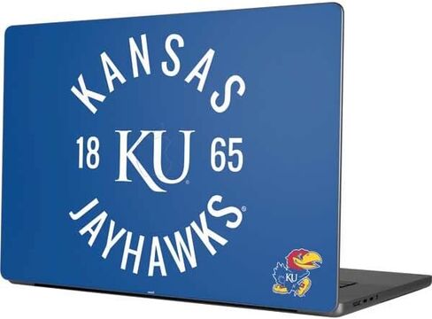 غلاف كمبيوتر محمول من Skinit متوافق مع جهاز MacBook Pro 16in (2021) - تصميم Kansas Jayhawks KY 1865 المرخص رسميًا in Kuwait