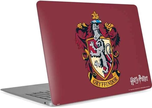 Skinit Decal Laptop Skin Compatible with MacBook Air 13in Retina (2018-2019) - Officially Licensed Warner Bros Gryffindor House Crest Design in Kuwait