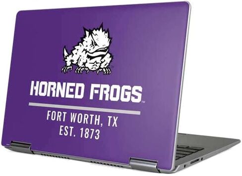 ملصق Skinit للكمبيوتر المحمول متوافق مع Yoga 710 14in - تصميم Fort Worth للضفادع الجامعية المرخصة رسميًا in Kuwait
