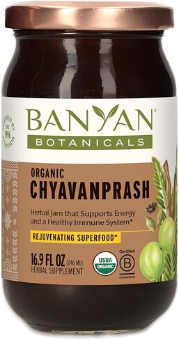 Banyan Botanicals Chyavanprash - مربى الأعشاب الايورفيدا العضوية مع العسل الخام ، Amla & Ashwagandha - ملحق دعم مناعي Superfood Superfitized* - 16.9 أوقية - غير وكراتيرد ؛ in Saudi Arabia