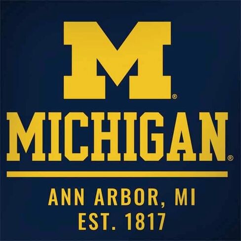 Skinit Decal Laptop Skin Compatible with Latitude 7420 - Officially Licensed University of Michigan Ann Arbor Est 1817 Design in Kuwait