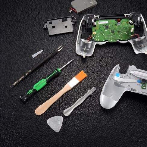 eXtremeRate Cross Screwdriver Set Opening Tools Repair Kits for PS4 All Model Controllers, for PS3 Controller with Spare Screws Tweezers Prying Tool and Cleaning Brush in Kuwait