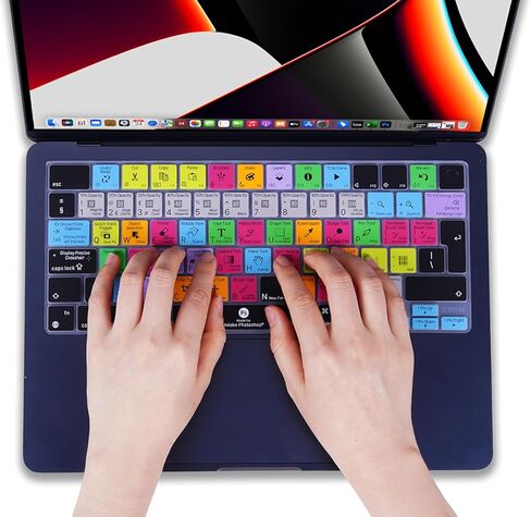 غطاء لوحة المفاتيح السيليكون XSKN Photoshop Shortcut إصدار الاتحاد الأوروبي لجهاز Apple MacBook Air 13/15 بوصة مع شريحة M5/M4/M3/M2 وMacBook Neo مع شريحة A18 Pro in Kuwait