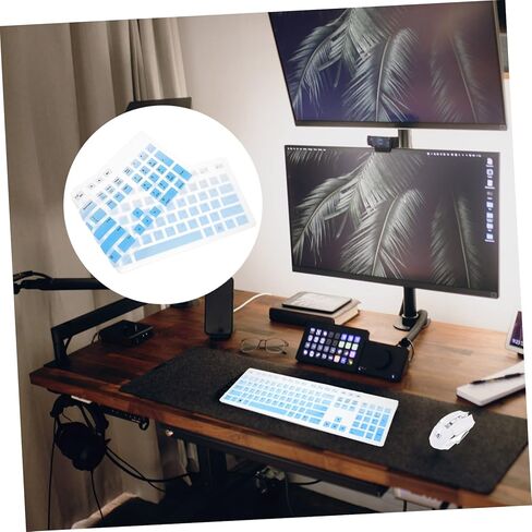 NUOBESTY 1pc Silicone Keyboard Protector for Wired Keyboard and Cover Gradient Silicone Skin Easy to Layout in Kuwait