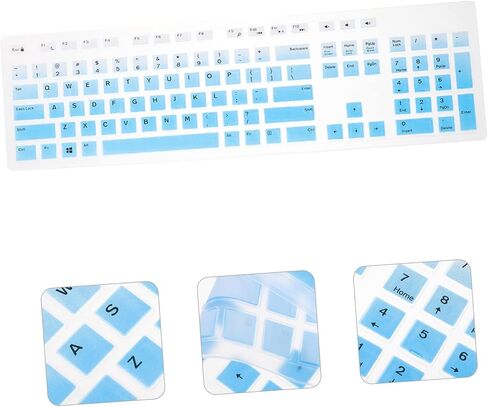NUOBESTY 1pc Silicone Keyboard Protector for Wired Keyboard and Cover Gradient Silicone Skin Easy to Layout in Kuwait