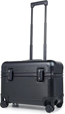 All Aluminum Rolling Camera Case, Pilot case, Camera roller bag, Carry on, Hard Shell Photography Equipment suitcase with 4 Wheels and Telescopic Handle (Black(only luggage)) in Saudi Arabia