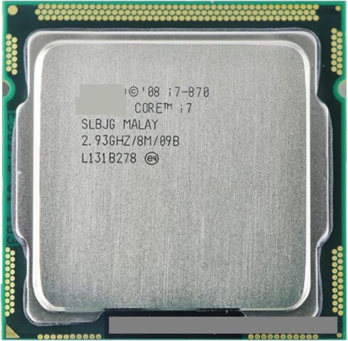 c معالج I7 870 I7-870 بسرعة 2.9 جيجا هرتز/8 ميجابايت مقبس LGA 1156 وحدة المعالجة المركزية الذاكرة يانغ ديدوكونج: DDR3-1066، DDR3-1333 in Kuwait