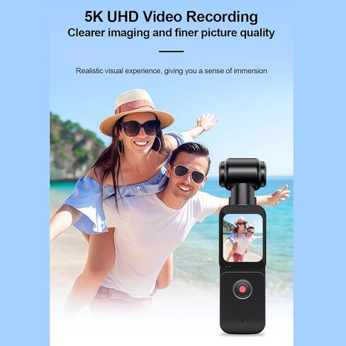 5K HD Handheld Vlogging Camera, Action Camcorder,Handheld Sports Camera, HD Vlogging WiFi with 270 Rotating Lens 1.69in Screen EIS Stabilization in Kuwait