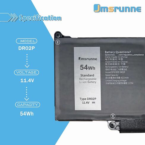 DR02P R73TC 54Wh استبدال بطارية Dell Precision 3480 3490 3580 3590 Series/Latitude 5540 5450 5550 5440 Series KDM9P 2X1V9 803W6 GTG7N GRWKG 11.4V in Kuwait