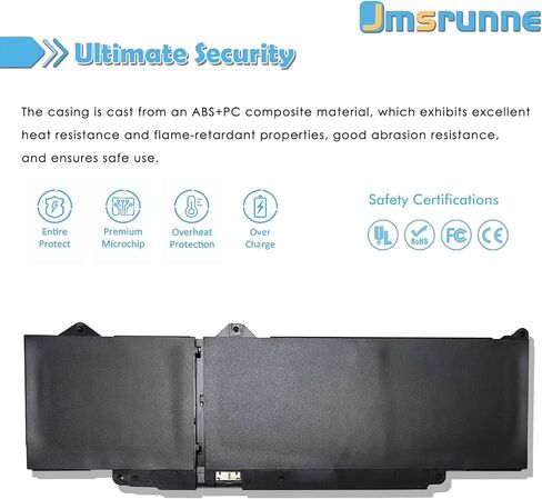 DR02P R73TC 54Wh استبدال بطارية Dell Precision 3480 3490 3580 3590 Series/Latitude 5540 5450 5550 5440 Series KDM9P 2X1V9 803W6 GTG7N GRWKG 11.4V in Kuwait