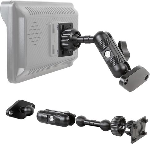 xik حامل AMPS من الألومنيوم لشاشة CarPlay مقاس 7-11 بوصة، [قفل بأربعة أزرار] [دوران 360 درجة] لوحة تثبيت AMPS عالمية بتصميم معيني، نمط فتحة قياسي في الصناعة in Kuwait