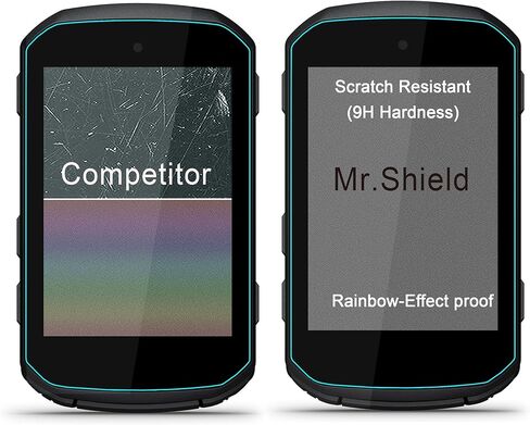 واقي شاشة Mr.Shield متوافق مع Garmin Edge 550/850 [زجاج مقسّى] [3 عبوات] [زجاج ياباني بصلابة 9H] in Kuwait