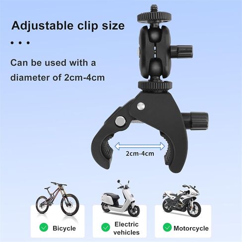 Bicycle Mount Bracket Adapter for DJI RC-N3 Mini 5 Pro Accessories, Cycling Bike Handlebar Holder Clamp Clip Base Compatible with DJI RC-N2/N1/N3 Drone Air 3 3S/Mini4 Pro/Mini 2 3 3Pro/Flip/Neo 2 Controller in Kuwait