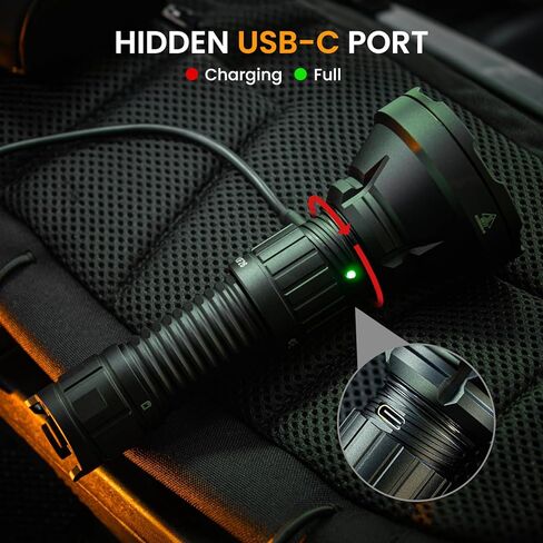 Sofirn Tactical Flashlight High Lumens – 3162ft Ultra-Long Throw Spotlight, 2000 Lumens Searchlight with Dual Tail Switch, Hidden USB-C Rechargeable, IPX8 Waterproof for Hunting, Camping, Emergency in Kuwait