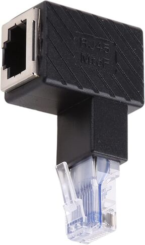 90 Degree Rj45 Ethernet Adapter Male Female LAN 8P8C Crystal Extension for Head for 5/6 / 5e LAN Devices Connection in Saudi Arabia