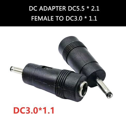 أسود محول الشحن محول التيار الكهربائي DC5521 إلى DC3011 تحويل رئيس أنثى إلى ذكر موصل محول in Kuwait